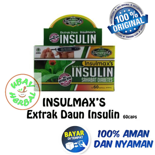 INSULMAX'S 60 KAPSUL DAUN INSULIN ORIGINAL KAPSUL OBAT GULA DIABETES