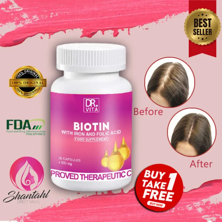 BUY 1 TAKE 1! ORIGINAL DR.VITA WOMEN BIOTIN with Iron Folic Acid for