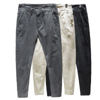 New autumn 3 color comfortable cotton fashion design slim tailoring mens harem pants Mens Cotton casual office trousers