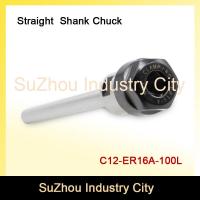 ใหม่! C12 ER16A 100L Collet Chuck Hoder ผมต่อแบบตรง Rod Shank หัวเจาะ ER16 Collet ER16A Nut สำหรับเครื่องกัด CNC