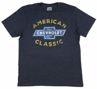 Chevrolet Mens Chevy Bowtie Logo American Classic Distressed Tshirt