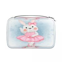 Hanging Travel Toiletry Bag Adorable Bunny Rabbit Dancing Ballerina Folding Makeup Bag Cosmetic Bag for Bathroom Organizer