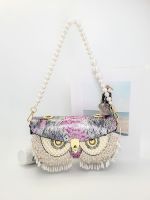 ✙◎ Suitable for Wankou owl luxury bag hand-held pearl chain size beads armpit backpack with decorative chain