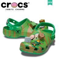 รองเท้า crocs เด็ก MINECRAFT ELEVATED CLOG รองเท้าไปทะเล รองเท้ากันลื่น|207657TH