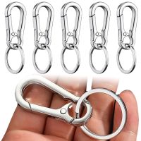 [HOT 2023] 5PCS หัวเข็มขัด Keychain Climbing Hook พวงกุญแจรถง่าย Carabiner พวงกุญแจโลหะ Key Chain แหวน