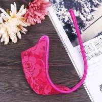 Sexy Men Flower Lace Crocet C String Underwear Bikini T Back G String Thong Invisible Lace Brief Invisible Floral Lingerie Under