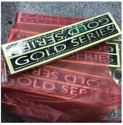 สติ๊กเกอร์แบบดั้งเดิม ติดแก้มท้ายรถ ISUZU DMAX Gold Series คำว่า Gold Series ติดรถ แต่งรถ อีซูซุ sticker