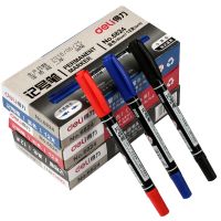 3Pcs High Quality Waterproof Permanent dual Tip 0.5/1.0 mm Nib Black Blue Red Art Marker Pens Student School Office Stationery