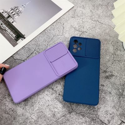 USLION Slide Camera Lens Protector Liquid Silicone Phone Case For Samsung S21 S20 Fe Plus Note 20 Ultra 5g S 21 Soft Back Cover