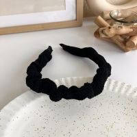 2021Black Winter Autumn Women Wide Hairband Padded Pearl Cross Fashion Headband Girls Headwear Korean Hair Hoop Bands Accessories