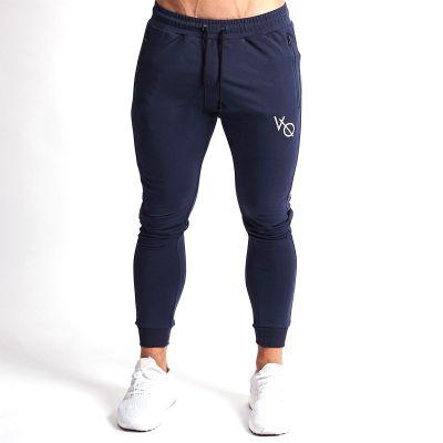 VQ Men Joggers Cotton Sports Fitness Pants Mens Fashion Zip pocket Casual Stretch Slim Comfortable Workout Trousers #1