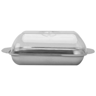 1Pc Stainless Steel Butter Plate Simple Beef Tallow Dish Storage Plate With Lid Kitchen Butter Storage Tray