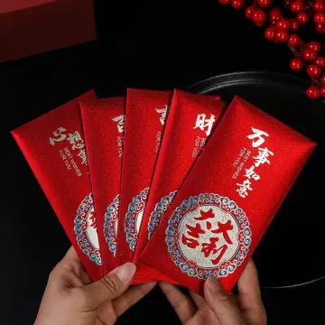 6pcs/set Cute Cartoon Cattle Spring Festival Red Envelope Best Wishes Lucky  Money New Year's Red Envelope