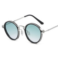 Round Metal Sunglasses Steampunk Men Women Eyeglasses nd Retro Vintage Sunglasses Luxury Designer Shades Masculine Gothic