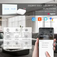 BSEED Zigbee สวิตช์ชัตเตอร์ Double Smart Blinds Switches Touch Inligent Tuya Smart Life App Alexa Voice Control