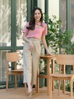 Prettythingonme Joy Top (preorder)- สีชมพูเข้มสดใส เสื้อปกเชิ้ตกระดุมจิ๋วๆด้านหน้า ช่วงบนเจาะน่ารักมีเสน่ห์ เนื้อผ้านิ่มtextureเนื้อนิ่ม