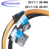 Schwalbe ONE 20*1.1ยางจักรยานพับได้ขนาด20X1.1 406 20x1.1/8 451ป้องกันการแทงยาง60 Tpi บลาสค์อุปกรณ์จักรยาน