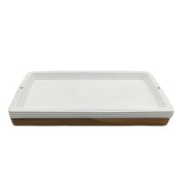 Polyresin Table Top Amenity Tray Composite Material Bathroom Tray for Ho Home and Bathroom