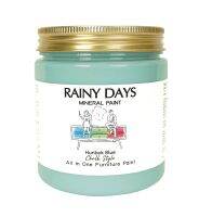 Chalk Paint ,Rainy Days Mineral Paint ( Hunbok Blue ) สีทาเฟอนิเจอร์  สำหรับงาน DIY  ,วินเทจ-ปกปิดดี ไม่มีกลิ่น ใช้งานง่าย ชนิดทา