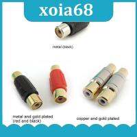 xoia68 Shop RCA Female to Female F/F Joiner Couplers AV Audio Video Adapter copper Cable Connector Jack Plug Gold Plated Speaker 3types