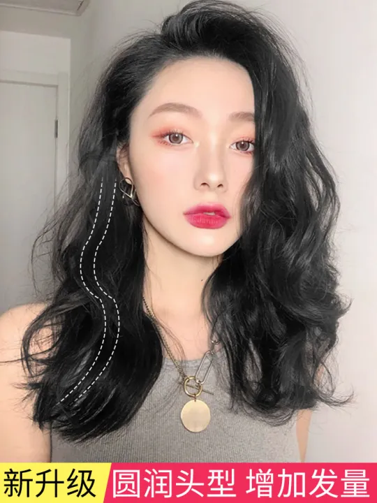 Wig Set Curly Hair Increase Volume Fluffy Hair Pack Hair Piece One