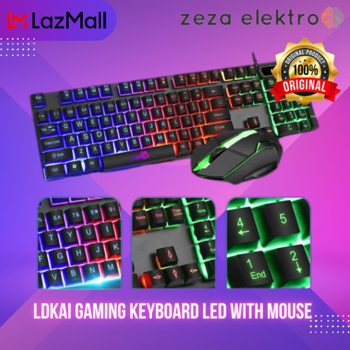 LDKai Gaming Keyboard LED with Mouse keyboard keyboard laptop keyboard wireless keyboard gaming