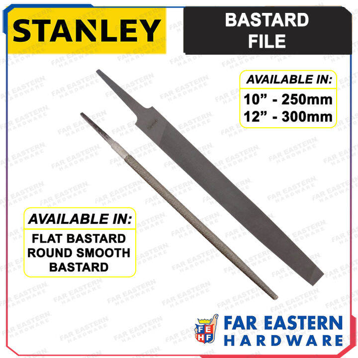 STANLEY Bastard File Round Smooth Flat 10" 12" STHT Lazada PH