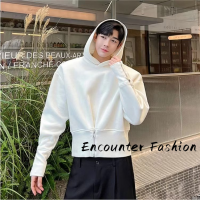 Encounter Fashion  เสื้อสเวตเตอร์  เสื้อกันหนาวมีฮู้ด เสื้อกันหนาว เสื้อแขนยาวชาย เสื้อกันหนาว ผ ช เสื้อฮู้ด เสื้อฮู้ดชาย 2023ใหม่ 36Z230907