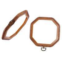 8PCS Octagon Embroidery Hoops Imitated Wood Cross Stitch Hoop Set Display Frame for Art Craft Handy Sewing and Hanging