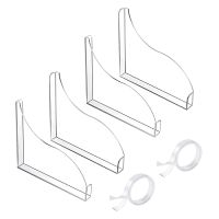 Shower Splash Guard, Self-Adhesive Transparent Shower Water Guard, Bath Corner Water Splash Guard - 4 Pack