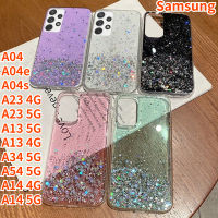 Lonee เคสฟอยล์สีทองกลิตเตอร์สำหรับ Samsung Galaxy A13 5G Samsung A13 4G Samsung A34 5G Samsung A54 5G Samsung A14 4G Samsung A14 5G Samsung A04 A04e Samsung A04s Samsung A23 4G Samsung a23 5G แววฟอยล์สีทองเคสโทรศัพท์โปร่งใสนิ่ม TPU อีพ็อกซี่