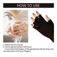 tdfj 1 New Soft And Fingerless Anti Uv Radiation Protection Gloves Led Lamp Dryer