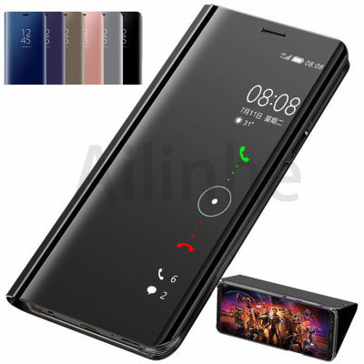 สำหรับ Sony XZ XZ3 XZ4 XZ5 Xperia 1 5 1 II 5 II 10 II 10 Plus เคสโทรศัพท์หรูหราหนังพลิก Slim Clear View Mirror พื้นผิวสมาร์ทโฟน