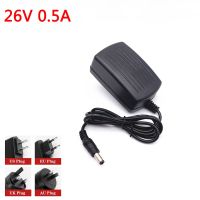 26V 0.5A 500mA Universal Power Supply Wall Adapter AC 110V 220V To DC 26 Volt Converter 5.5mm*2.1mm EU/US/UK/AU Plug Adaptor Nails Screws Fasteners