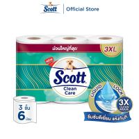 สก๊อตต์ คลีนแคร์ กระดาษชำระ ม้วนใหญ่ทึ่สุด 3XL หนา 3ชั้น ขนาด 6 ม้วน Scott Clean Care Bath Tissue. 3XL Biggest Roll Length3PLY 6Rolls  ( ทิชชู่ กระดาษทิชชู่ ทิชชู่ม้วนใหญ