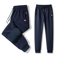 HOT11★ฤดูใบไม้ร่วงฤดูหนาวกางเกงชาย Joggers ผู้ชายหนาขนแกะ Sweatpants Celana Panjang Kolor ผู้ชายขนแกะกางเกงวิ่ง Warm Plus ขนาด8xl