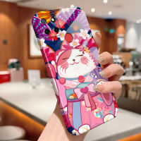 เคสใส่โทรศัพท์สำหรับ Realme C25 C25S C33 C55 Realme Narzo 20 Narzo 30A All-Inclusive กรณีโทรศัพท์ฟิล์มการออกแบบแมวกวักนำโชคเปลือกแข็งกล้องคลุมทั้งหมดเคสป้องกันทนแรงกระแทก