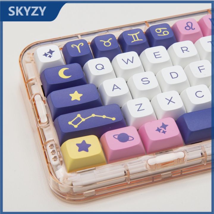 132-คีย์-astrology-keycaps-xda-profile-constellation-space-pbt-dye-sub-คีย์บอร์ดแบบกลไก-keycap