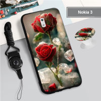 สำหรับ Nokia 3/Nokia 5/3.1/6/7 Plus เคสซิลิโคนนิ่มพร้อมห่วงและเชือก