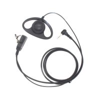 2 Piece D Shape Walkie Talkie Headset Earphone 1Pin 2.5Mm PTT Mic Earpiece for Motorola T5620 T6200