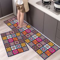 Boho Kitchen Rug Non-slip Floor Bathroom Rug Doormat Entrance Door Carpets Living Room Washable Kitchen Rugs Mats Water Proof