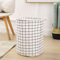 Foldable Laundry Basket Japanese Cotton Linen Fabric Waterproof Dirty Laundry Toy Clothes Storage Basket Ornament Storage TOOL