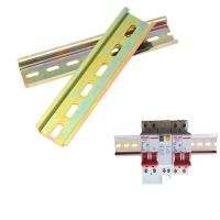 Universal Circuit Breaker Rail 35mm Aluminum Slotted DIN Rail for C45 DZ47 Terminal Block Relay Track Electrical Accessories Breakers Load Centers  Fu