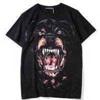 ღღSpotღღPlus size new loose 3D printed dog head printed cotton casual short-sleeved round neck T-shirt