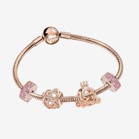 PANDORAˉPandoraˉnew คลาสสิก Galaxy Love สร้อยข้อมือสำหรับผู้หญิง,รุ่นกำไลข้อมือ DIY ของขวัญที่ดีที่สุด