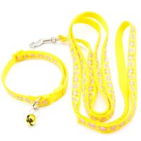 Fashion Pet Dog Collar Traction rope Girl Pattern Cute Bell Adjustable Collars For Cats Dogs Puppy DIY Pet Accessories