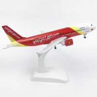 [20CM] โมเดลเครื่องบิน Vietjet Airlines A320 (Air Craft Metal Model)  มีล้อ และขาตั้งโชว์ - ของขวัญ ของสะสม ของตั้งโชว์ เสริมฮวงจุ้ย