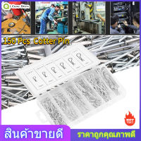 150 ชิ้นเหล็กกล้าคาร์บอนความแข็งแรงสูง R-type Wave Card Hairpin Latch Bolt Cotter Pin