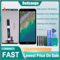 Redsange หน้าจอ LCD ดั้งเดิมสำหรับ Nokia C01 Plus,จอแสดงผลหน้าจอ LCD ดิจิไทเซอร์หน้าจอสัมผัสแทนการประกอบสำหรับ C01 Nokia และหน้าจอแสดงผล TA-1383 TA-1387พร้อมเครื่องมือฟรี