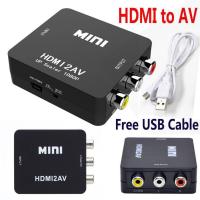 พร้อมส่ง โปรโมชั่น MINI HDMI TO AV CVBS 3RCA TO ตัวแปลง HDMI ตัวเชื่อมอะแดปเตอร์สำหรับ TV/MONITOR สีดำ ส่งทั่วประเทศ อะ แด ป เตอร์ อะแดปเตอร์ รถยนต์